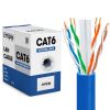 1000ft Cat 6 Riser Ethernet Cable Blue | Unshielded | CMR, 23AWG, UTP