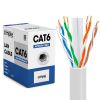1000ft Cat 6 Riser Ethernet Cable White | Unshielded | CMR, 23AWG, UTP