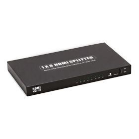 Cmple 8 Ports HDMI Powered Splitter 1x8 for Full HD 4K @30Hz & 3D Support (One Input to Eight Outputs)