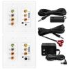 Component Composite Video Digital Stereo Audio IR Repeater Kit System Over CAT5