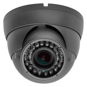 Security Indoor/Outdoor Dome Camera 1000TVL (Dark Gray) 36IR - 2.8-12mm Varifocal