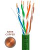 Cat5e 1000ft Riser Ethernet Cable Green | Solid Bare Copper | CMR, 24AWG