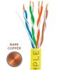 Cat5e 1000ft Riser Ethernet Cable Yellow | Solid Bare Copper | CMR, 24AWG