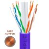 Cat6 1000ft Riser Ethernet Cable Purple | Bare Copper | CMR, UTP, 23AWG