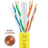 Cat6 1000ft Riser Ethernet Cable Yellow | Bare Copper | CMR, UTP, 23AWG