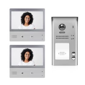 Intercom System for Home | 2 Apartment WiFi Video Door Bell | 2 x 7" Monitors, Door Release - DX4722S/ID