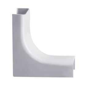 Wire Trak Inside Corner for Raceway PVC White, 3/4" W x 1/2" H