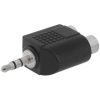 3.5mm Stereo Plug to 2xRCA Jack Adapter - Straight
