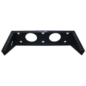 Wavenet – 4U Horizontal & Vertical Wall Mount Bracket - Depthless Wall Rack for 19in Networking Equipment, Weight Capacity 150lbs, Steel – Black