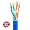 1000ft Cat5e Plenum Ethernet Cable Blue |Shielded | Bare Copper | CMP, ETL