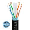 1000ft Cat 6 Riser Ethernet Cable Black | Shielded | CMR, FTP, 23AWG