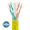 1000ft Cat 6 Riser Ethernet Cable Yellow | Shielded | CMR, FTP, 23AWG