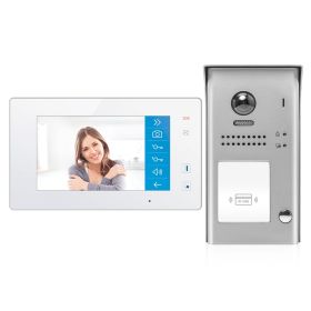 Intercom System for Home | 1 Apartment 170° Video DoorBell WiFi | 7" Monitor, Door Release - DX4711M/ID