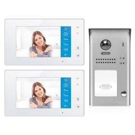 Intercom System for Home | 1 Apartment 170° Video DoorBell WiFi | 2  Monitors 7", Door Release - DX4721M/ID