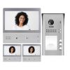 Intercom System for Apartment | 3 Apartment WiFi Video Doorbell | 3 x 7" Monitors, Door Release - DX4731S/ID