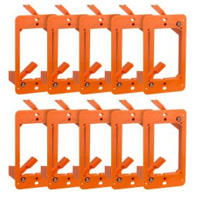 Low Voltage Mounting Bracket 1 Gang Multipurpose Drywall Mounting Wall Plate Bracket – (Single Gang, 10 PACK)