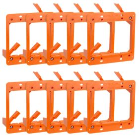 Low Voltage Mounting Bracket 2 Gang Multipurpose Drywall Mounting Wall Plate Bracket – (Dual Gang, 10 PACK)