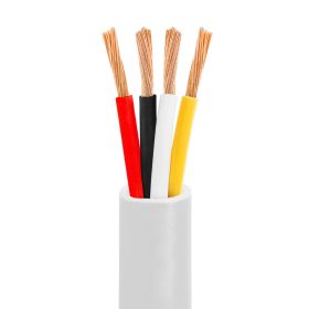 Speaker Wire 250ft 14AWG 4C White | CL2 Rated | In-Wall Speaker Cable