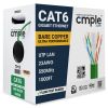 Cat 6 Riser Ethernet Cable Green | UL, CMR, 23AWG | Bare Copper 1000ft