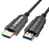 Active Fiber Optic HDMI Cable with 4K@60Hz, HDR and Ethernet Support, Gold Plated Connectors - 100 FT Black