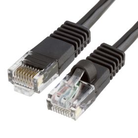 Cat5e Ethernet Cable 25ft Black | UTP, 350 MHz, 1Gbps, RJ45 LAN | Network Patch Cable