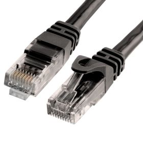 Cat6 Ethernet Cable 25ft Black | 10Gbps, RJ45 LAN, 550 MHz, UTP | Network Patch Cable