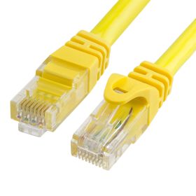 Cat6 Ethernet Cable 15ft Yellow | 10Gbps, RJ45 LAN, 550 MHz, UTP | Network Patch Cable