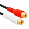 3.5mm Mini Plug to 2 RCA Female Audio Stereo Adapter - 6 inch