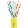 1000ft Cat 6 Riser Ethernet Cable Yellow | Unshielded | CMR, 23AWG, UTP