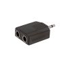 3.5mm Mono Plug to 2x6.35mm Stereo Jack Adapter
