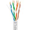 Cat5e 1000ft Riser Ethernet Cable White | Solid Bare Copper | CMR, 24AWG