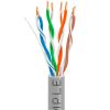 Cat5e 1000ft Riser Ethernet Cable Gray | Solid Bare Copper | CMR, 24AWG