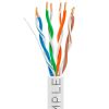 1000ft Cat5e Plenum Ethernet Cable White | Bare Copper | CMP, UTP, 23AWG