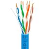 1000ft Cat5e Plenum Ethernet Cable Blue | Bare Copper | CMP, UTP, 23AWG