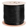 Cat6 1000ft Outdoor Ethernet Cable Black | Bare Copper | Direct Burial | CMX