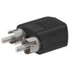 3.5mm Mono Jack to 2xRCA Plug Adapter - Straight
