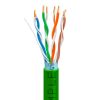 Green Cat5e Shielded Ethernet Cable 1000ft | Bare Copper | Riser CMR