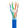 1000ft Cat5e Plenum Ethernet Cable Blue |Shielded | Bare Copper | CMP, ETL