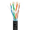 1000ft Cat5e Outdoor Ethernet Cable Black | Shielded | Bare Copper | CMX