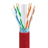 1000ft Cat 6 Riser Ethernet Cable Red | Shielded | CMR, FTP, 23AWG