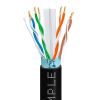 1000ft Cat 6 Riser Ethernet Cable Black | Shielded | CMR, FTP, 23AWG