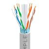 1000ft Cat 6 Riser Ethernet Cable Gray | Shielded | CMR, FTP, 23AWG