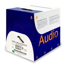 Speaker Wire 16AWG 2C Plenum 500ft Black | CL3R, OFC | Bare Copper