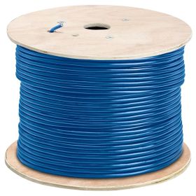 Cat 6a Plenum Ethernet Cable 1000ft Blue | CMP, 23AWG | Bare Copper