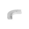 Wire Trak Flat Elbow for Raceway PVC White, 3/4" W x 1/2" H