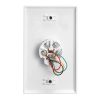 Wall Plate Jacks 6P4C Single White