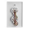 Wall Plate Jacks 6P4C Double White