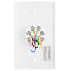 Wall Plate Jacks 6P6C Single White