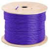 Purple Cat5e Shielded Ethernet Cable 1000ft | Bare Copper | Riser CMR