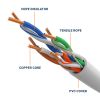 1000ft Cat5e Riser Ethernet Cable White | UL, CMR, 24AWG | Bare Copper